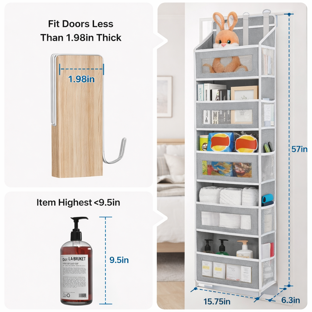 5-Tier Storage Box Door Storage Box