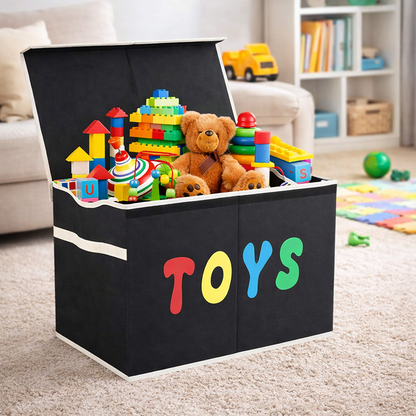 Toy Box Chest-Collapsible Sturdy Storage Bins with Lids