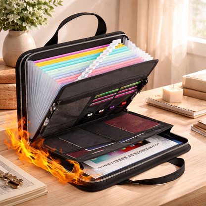 Fireproof File Folder -Large-Capacity A4 Document Bag