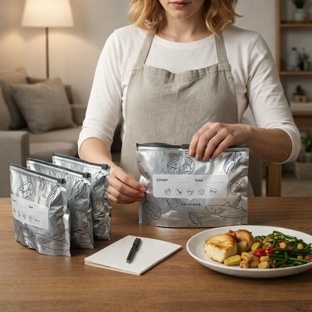 New reusable upgraded upright aluminum foil sealing storage bags