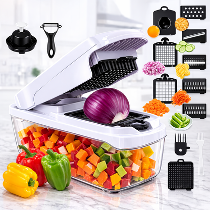 Vegetable Chopper,15-in-1 Multifunctional Food Chopper