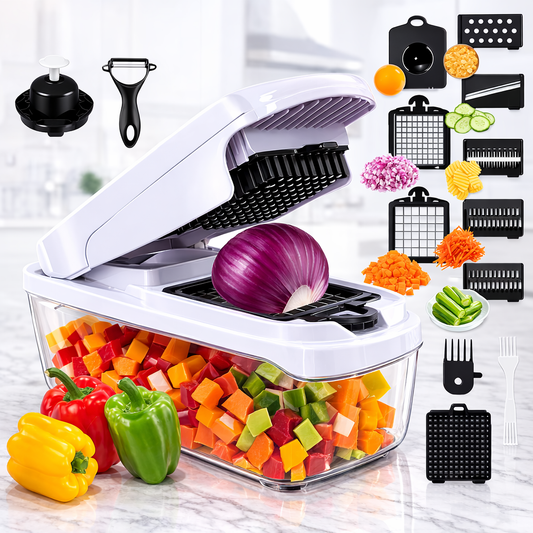 Vegetable Chopper,15-in-1 Multifunctional Food Chopper