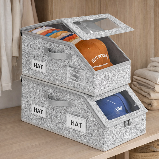 Stackable Hat Storage Boxes for Baseball Caps