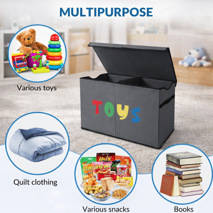 Toy Box Chest-Collapsible Sturdy Storage Bins with Lids